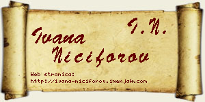 Ivana Nićiforov vizit kartica
